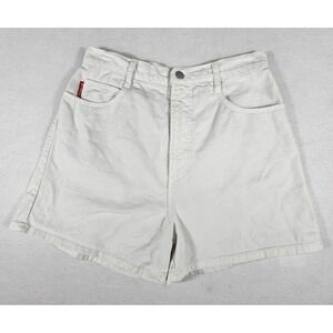 Vintage Bongo Gene Montesano White Denim Shorts High Waisted Made in USA Size 11